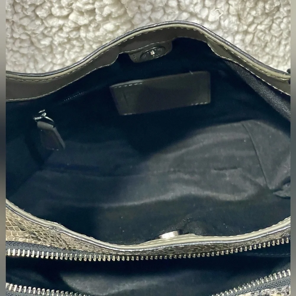 Coach Soho Lynn Faux Python Embossed 3 Compartment Snakeskin Hobo Bag - Picture 8 of 10